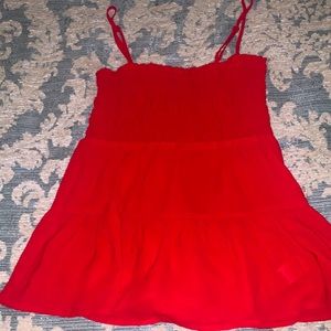 Adorable Red Flowy TankTop